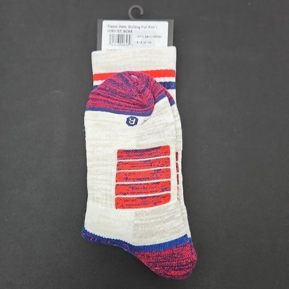 Fresno State Bulldogs‎ Strideline Socks NCAA Gray Size Large New